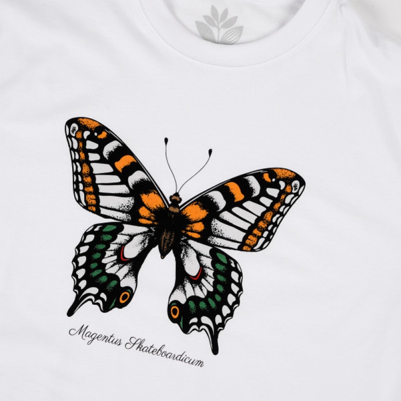 Camiseta Magenta Butterfly Branco